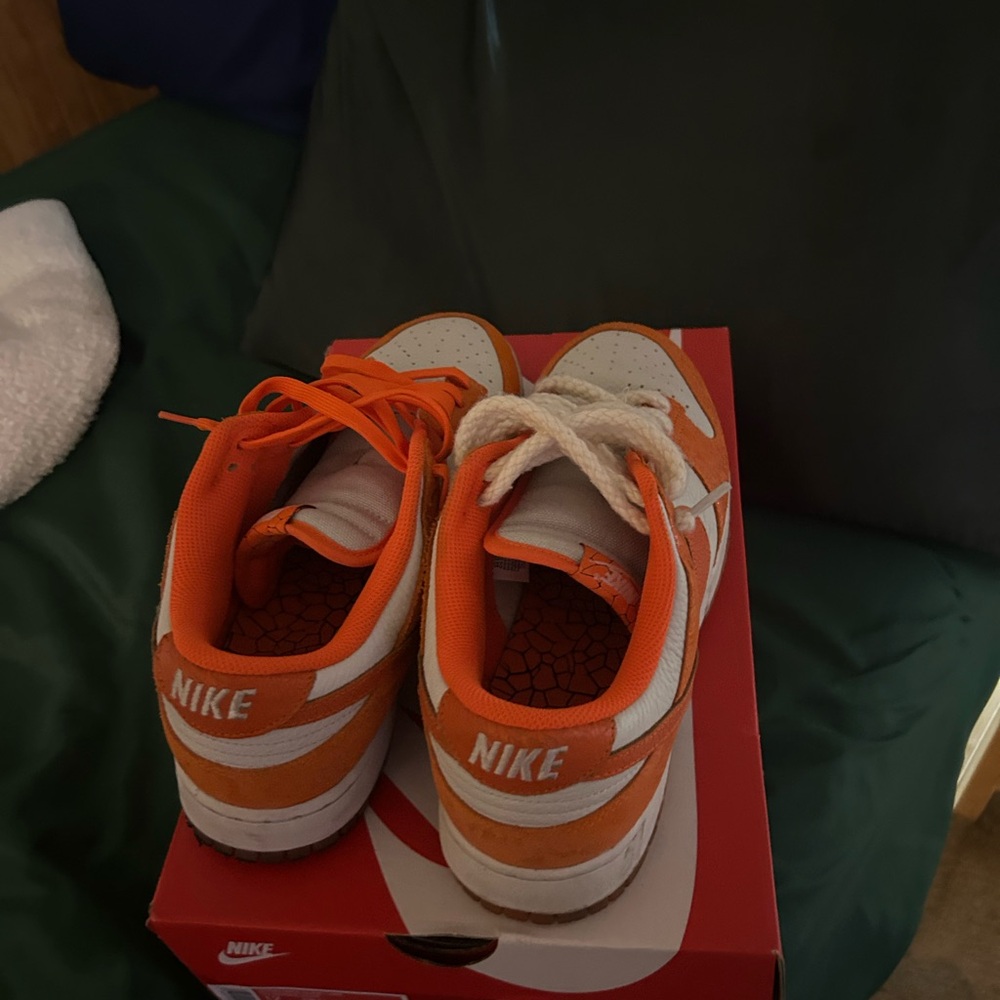Nike Orange and White Sneakers - Picture 8 of 9